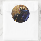 Liefde onder de ruïnes Pre-Raphaelite Art Ronde Sticker (Tas)