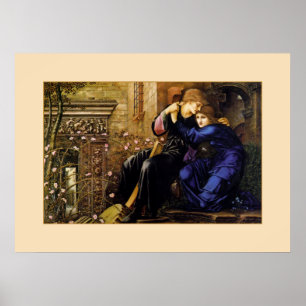 Liefde onder de ruïnes - Pre-Raphaelite Poster