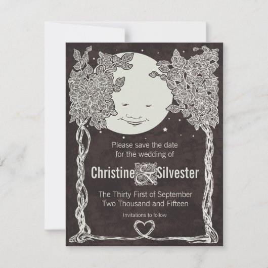 Liefde onder de sterren, bewaar de datum save the date (Voorkant)