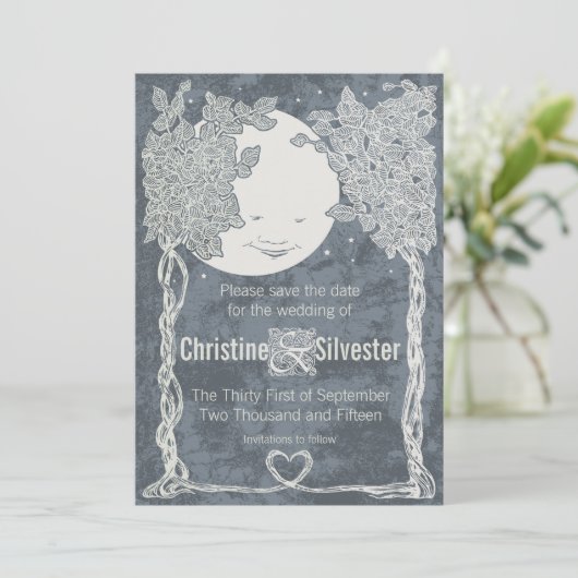 Liefde onder de sterren, bewaar de datum save the date (Staand voorkant)