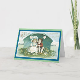 Liefde onder een paraplu feestdagen kaart