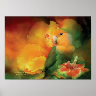 Liefde onder het Hibiscus Art Poster/Print Poster