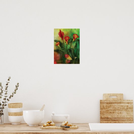 Liefde onder het Poster Lilies/Print (Keuken)