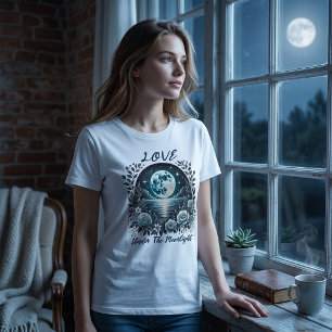 Liefde onder maanlicht Romantisch esthetisch shirt