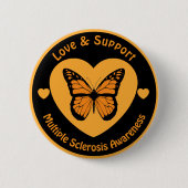 Liefde & Ondersteuning Multiple Sclerose Bewustzij Ronde Button 5,7 Cm (Voorkant)