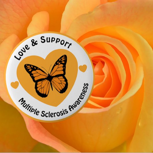 Liefde & Ondersteuning Multiple Sclerose Bewustzij Ronde Button 5,7 Cm