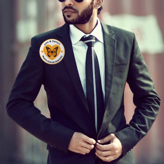 Liefde & Ondersteuning Multiple Sclerose Bewustzij Ronde Button 5,7 Cm