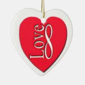 Liefde oneindig, persoonlijk keramisch ornament (Rechts)