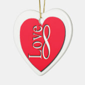 Liefde oneindig, persoonlijk keramisch ornament (Links)