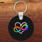 Liefde Oneindigheid Hart Puzzel Stuk Liefde Autism Sleutelhanger (Voorkant)