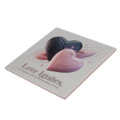 Liefde ontsteekt hart Drink Onderzetter Tegeltje (Zijkant)