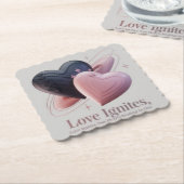 Liefde ontsteekt het Onderzetter van koppels (Gebogen)