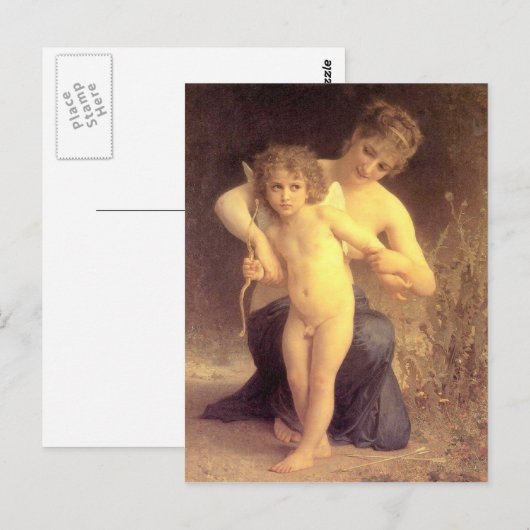 Liefde ontwapend - Bouguereau Briefkaart (Voorkant / Achterkant)