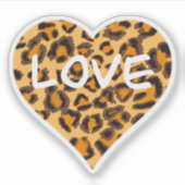 Liefde | Ontwerp van het luipatroon | cheetah Sticker (Voorkant)