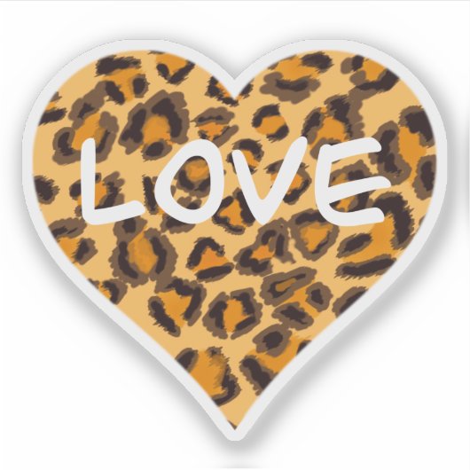 Liefde | Ontwerp van het luipatroon | cheetah Sticker (Voorkant)