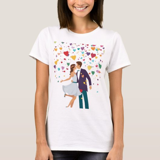 Liefde ontwerp voor vrouw t-shirt (Voorkant)