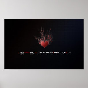 Liefde onvoorwaardelijk afdrukken poster