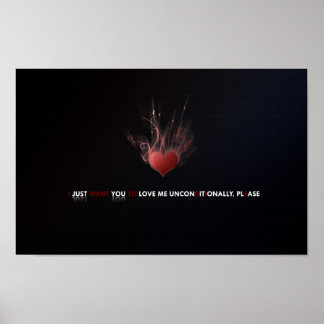 Liefde onvoorwaardelijk afdrukken poster