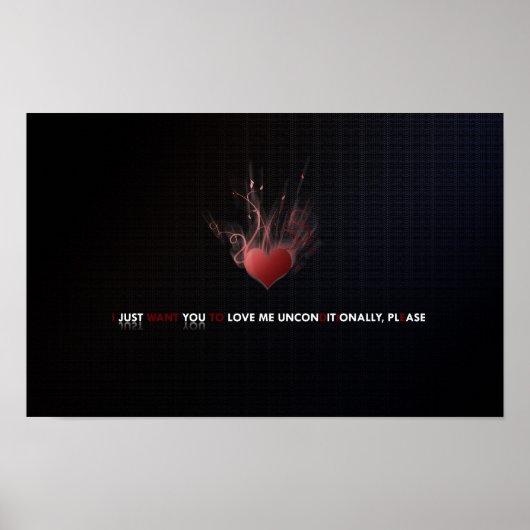 Liefde onvoorwaardelijk afdrukken poster (Voorkant)