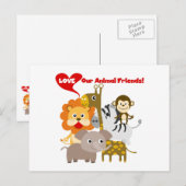 Liefde onze diervrienden briefkaart (Voorkant / Achterkant)