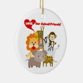 Liefde onze diervrienden keramisch ornament (Rechts)