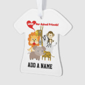 Liefde onze diervrienden ornament (voorkant)