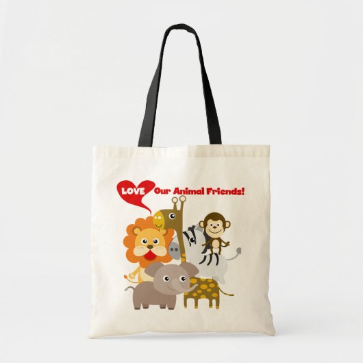Liefde onze diervrienden tote bag (Voorkant)