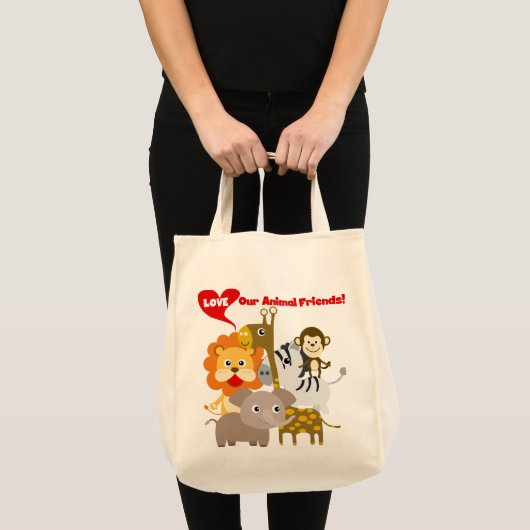 Liefde onze diervrienden tote bag (Voorkant (product))