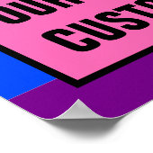 Liefde onze LGBTQ-Kay Klanten Rainbow Flag Logo Poster (Hoek)