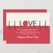 Liefde onze verpleegkundigen-dag-Kaart Feestdagenkaart (Voorkant / Achterkant)