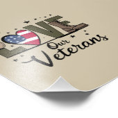 Liefde Onze Veteranen Dag Trotse Militaire Veteraa Foto Afdruk (Hoek)