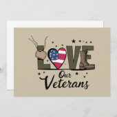 Liefde Onze Veteranen Dag Trotse Militaire Veteraa Kaart (Voorkant / Achterkant)