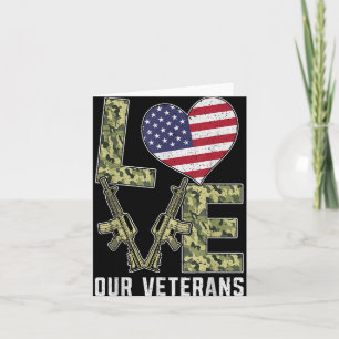 Liefde onze veteranendag trots op onze vlag kaart