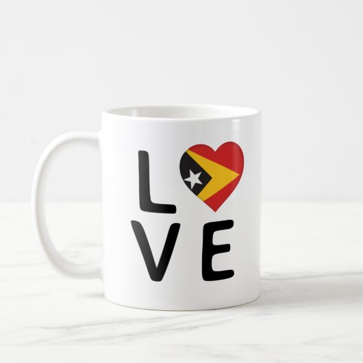 Liefde - Oost-Timor vlag Koffiemok (Links)