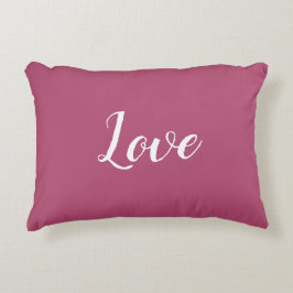 "Liefde" op Berry Pink Accent Pillow Accent Kussen