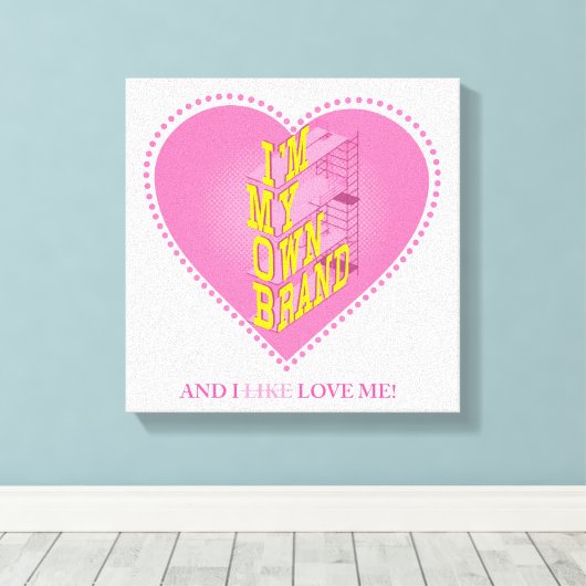 Liefde op Canvas Afdruk (Insitu (Houten vloer))