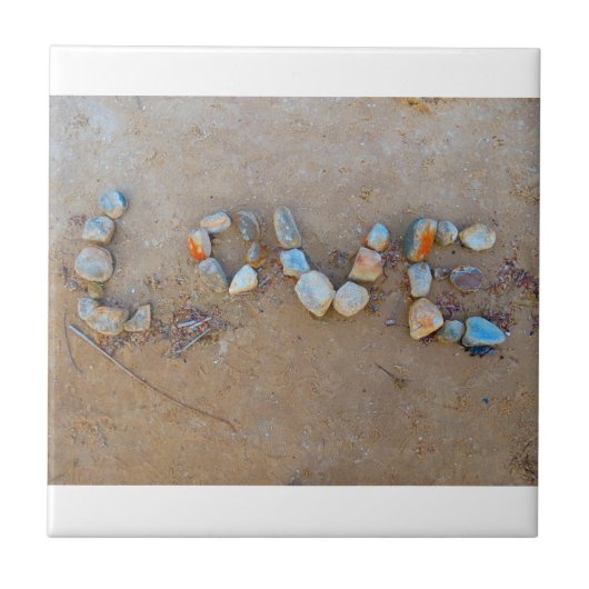 Liefde op de Beach Summertime Tile Tegeltje (Voorkant)