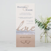 Liefde op de beach Wedding-uitvindingen Kaart (Staand voorkant)