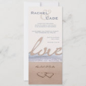 Liefde op de beach Wedding-uitvindingen Kaart (Voorkant)