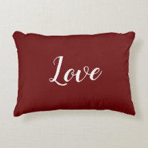 "Liefde" op de  Deep Red Accent Pillow