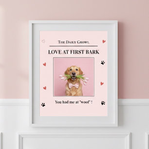 Liefde op de Eerste Blaffende Gepersonaliseerde Ho Poster