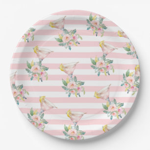 Liefde op de eerste slok heldere cocktail bruidsdo papieren bordje