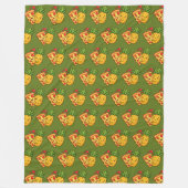 Liefde op de eerste snee - Pizza ontmoet ananas Fleece Deken (Voorkant)