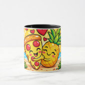 Liefde op de eerste snee - Pizza ontmoet ananas Mok (Midden)
