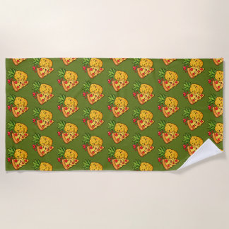 Liefde op de eerste snee - Pizza ontmoet ananas Strandlaken
