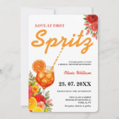 Liefde op de eerste Spritz | Boho Citrus Bruiloft Kaart (Voorkant)