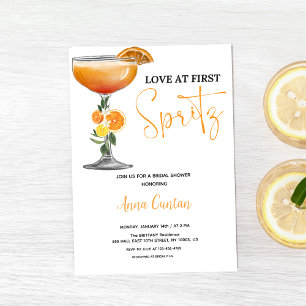 Liefde op de Eerste Spritz Bruidsborrel Cocktail D Kaart