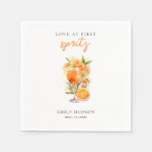 Liefde op de eerste Spritz Bruidsborrel Servet (Voorkant)