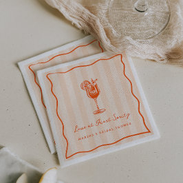 Liefde op de eerste Spritz Bruidsborrel Servet