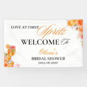 Liefde op de eerste Spritz Bruidsborrel Welkomstba Spandoek (Horizontaal)